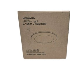 MBOYWLOV LED Disk Ceiling Light 6″ 5CCT Downlight & Night Light 6-Pk 3000-6000K