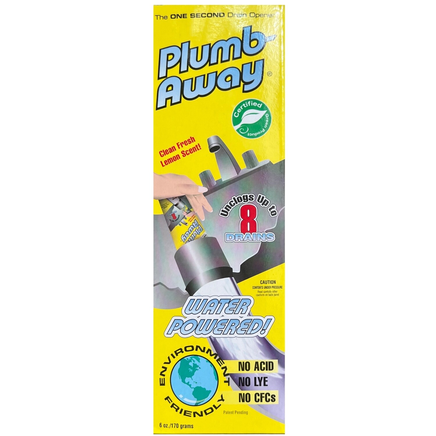 Plumb Away Drain Clog Remover & Cleaner-NO Chemicals-Easy to use- REFILL CAN gallery