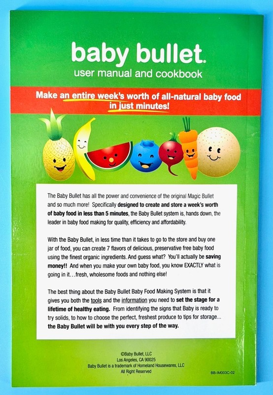 Baby Bullet Replacement User Manual Cookbook & Pocket Nutritionist Set Lot of 2 gallery