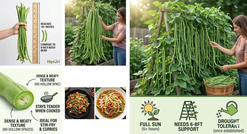 Space-Saving Non-GMO Yard Long Bean Seeds - Ideal for Containers & Trellises gallery