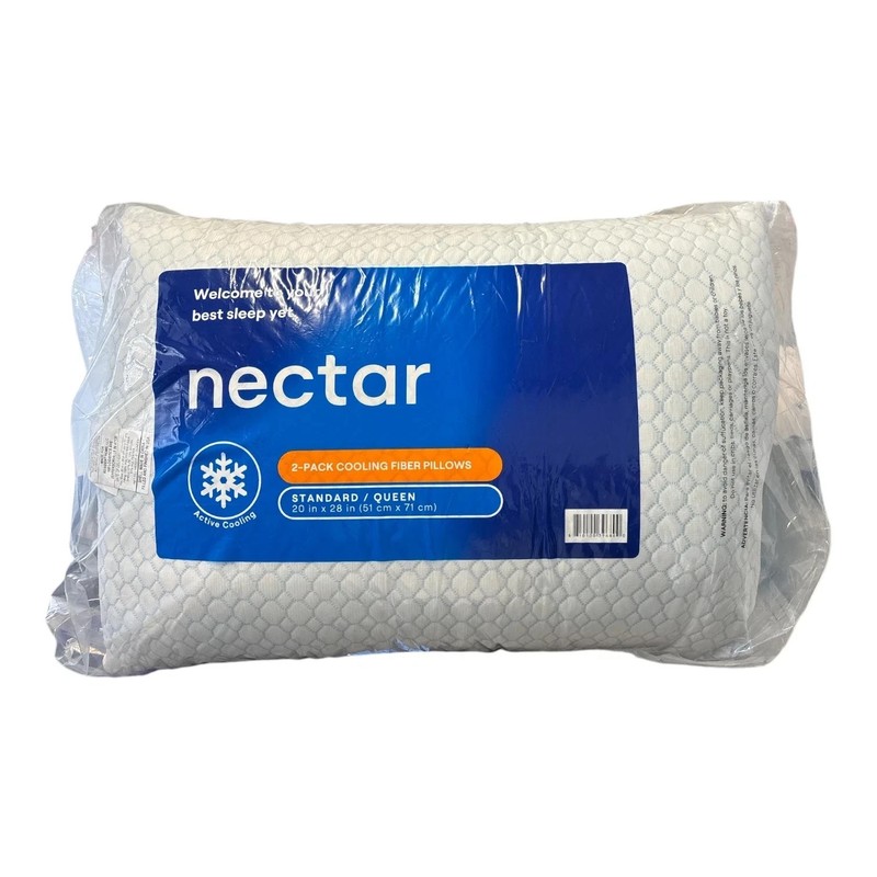 Nectar 2-Pack Cooling Down Alternative Microfiber Pillows, Standard/Queen Size gallery