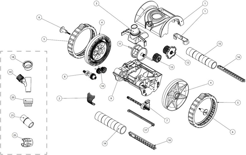 2PK 360287/360482 Tire Kit Replacement For Pentair Rebel/Warrior Pool Cleaner gallery