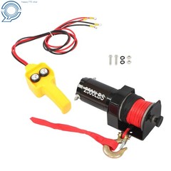 2500lbs 12VDC/1.3HP Electric Winch Synthetic Rope 4mm*15m 135:1 Ratio
