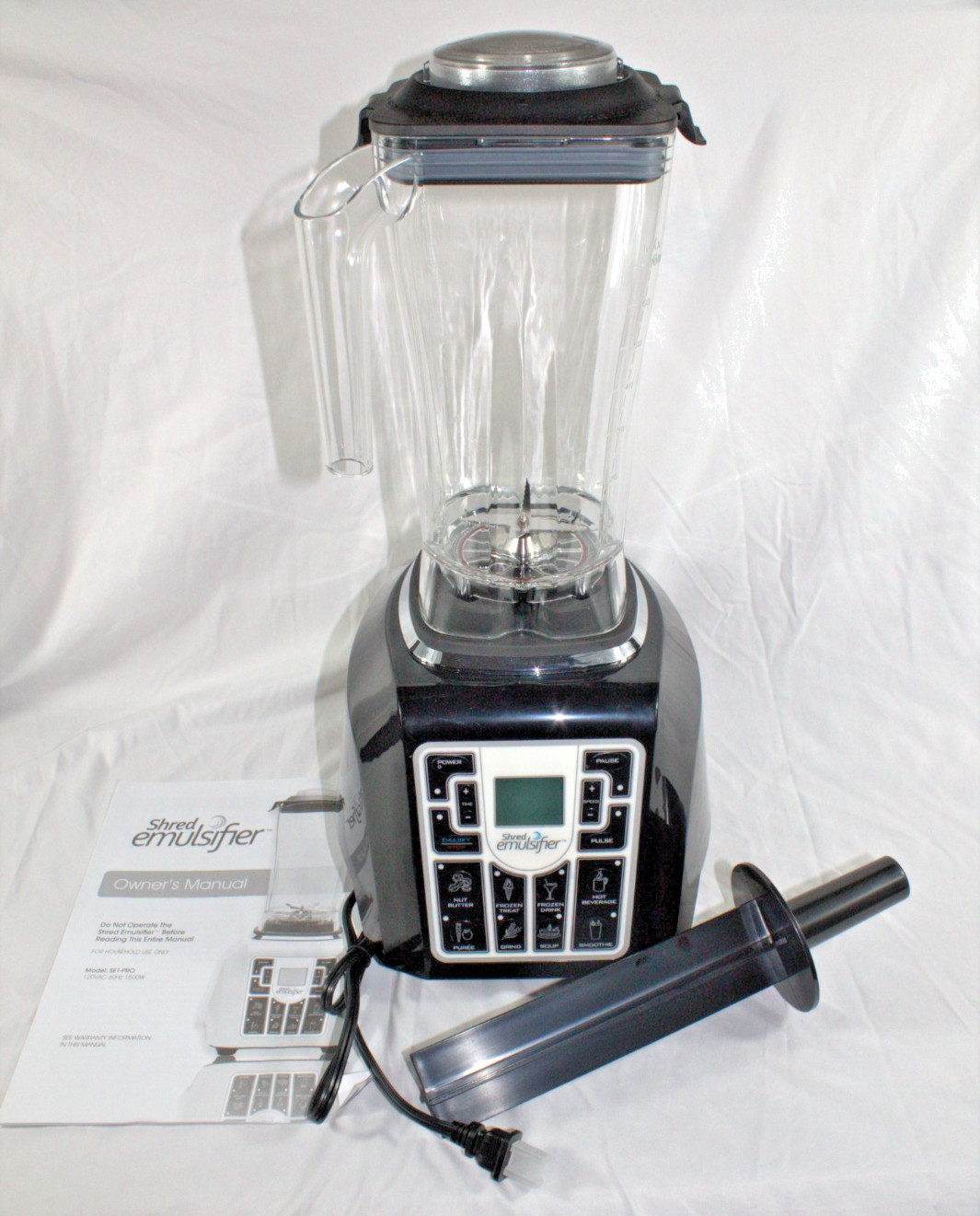 Tristar Shred Emulsifier SE1-PRO Blender w/ 70 oz Pitcher, Lid, Plunger black gallery
