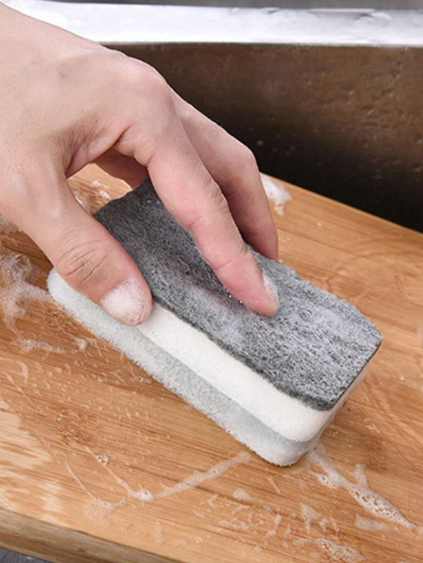 5pcs High-Density Kitchen Sponges - Dual-Layer Dishwashing Scrub Pads-NEW gallery