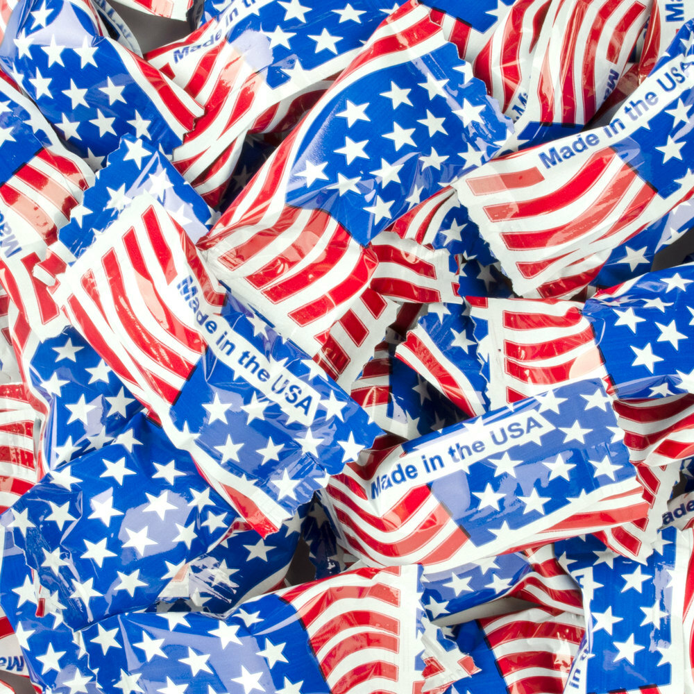American Flag Buttermints Individually Wrapped 100 Per Bag gallery
