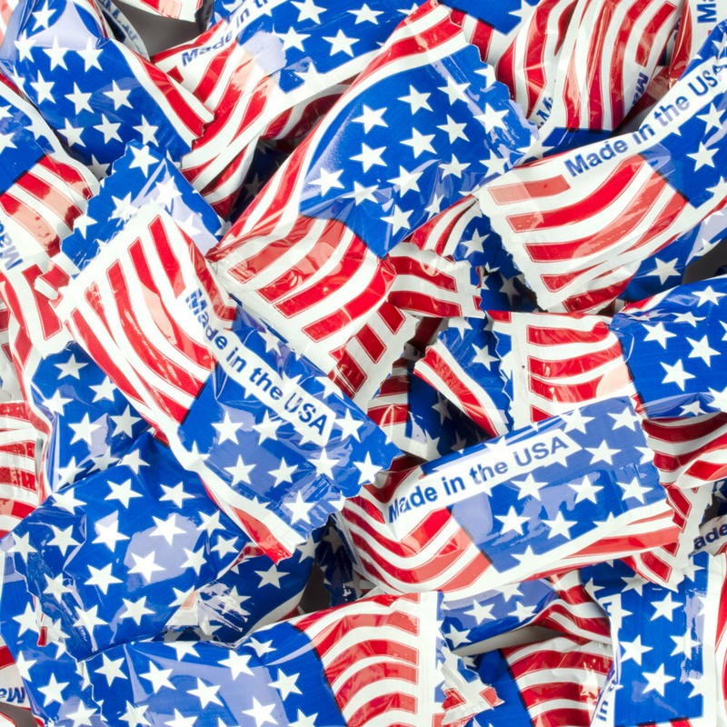 American Flag Buttermints Individually Wrapped 100 Per Bag gallery