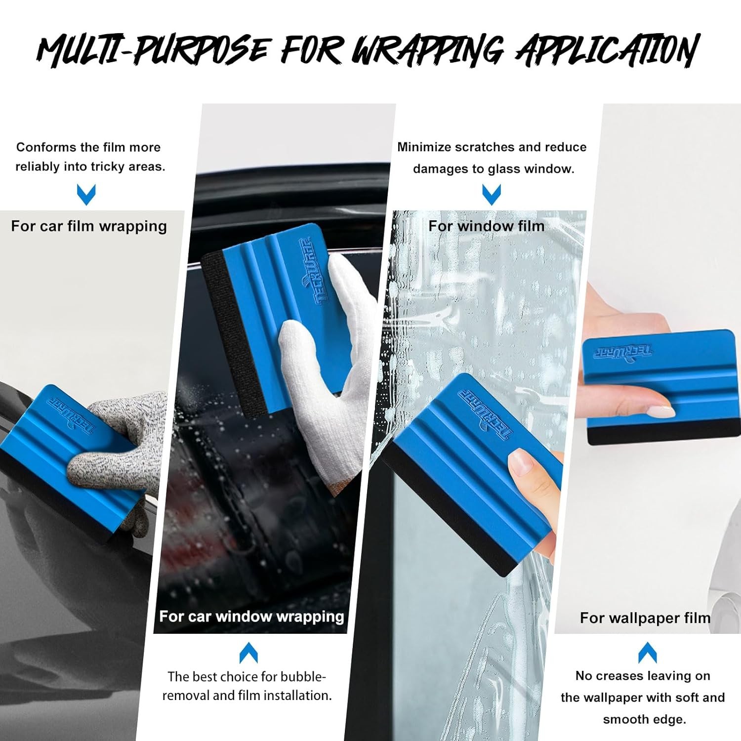 Car Vinyl Squeegee 4 Inch Decal Applicator Tool Vinyl Decal Removal Scraper gallery