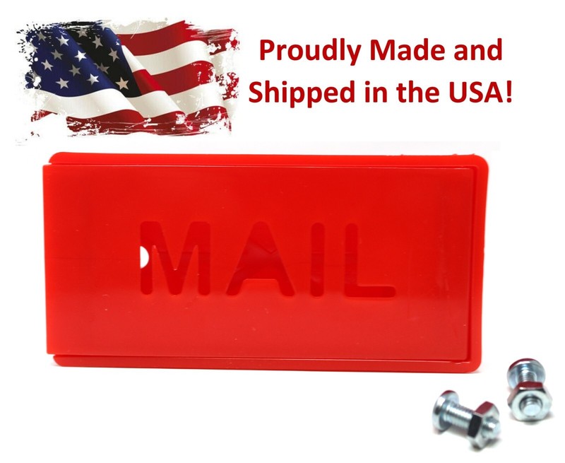 Red Front Mounted Mailbox Flag for Brick Stone Mailboxes Mail Alert Flag Plastic gallery