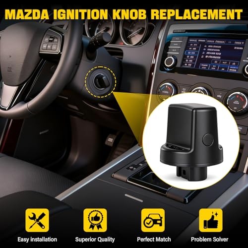 Ignition Key Knob & Push Start Button Replacement for 2007-2015 Mazda CX-9, gallery