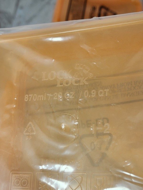 Lock & Lock 7 PC Set Brand New Rectangle Shape Orange gallery
