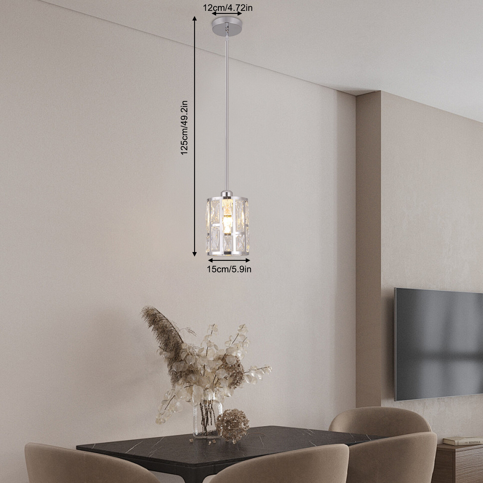 Ceiling-mounted Light, Adjustable Height, Modern Crystal Pendant Light Fixture? gallery
