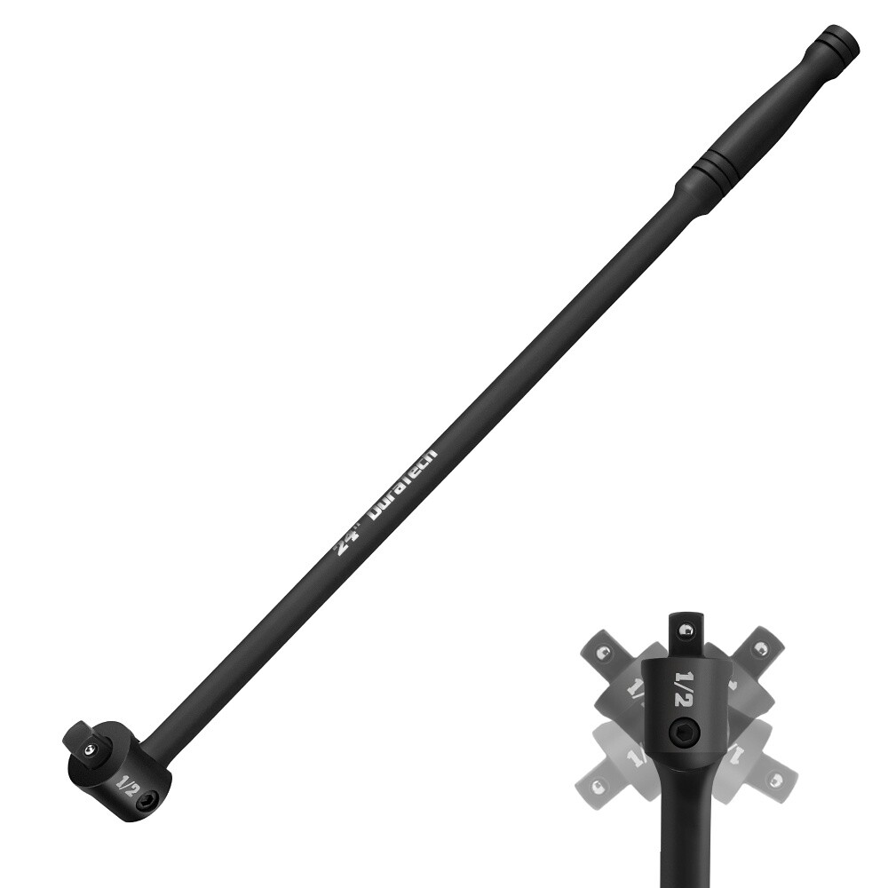 DURATECH 1/2'' Drive Heavy Duty Breaker Bar 24-Inch 240° Flex Head W/Detent Ball gallery