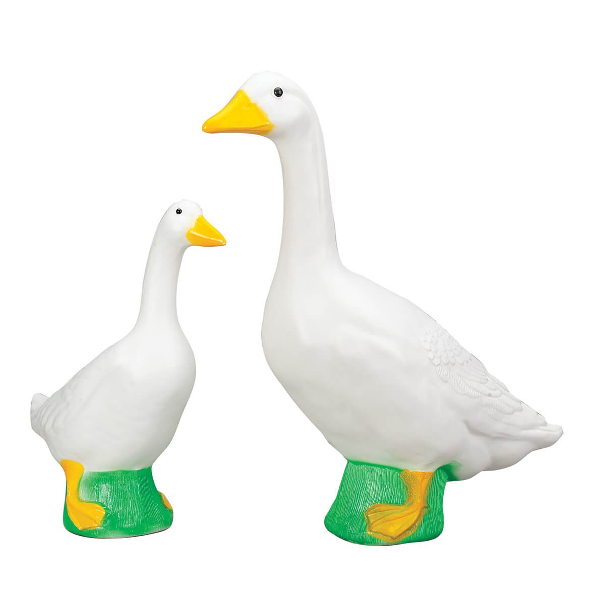 Gaggleville Porch Goose Bundle Goose and Baby Statue – Charming Outdoor Decorati gallery