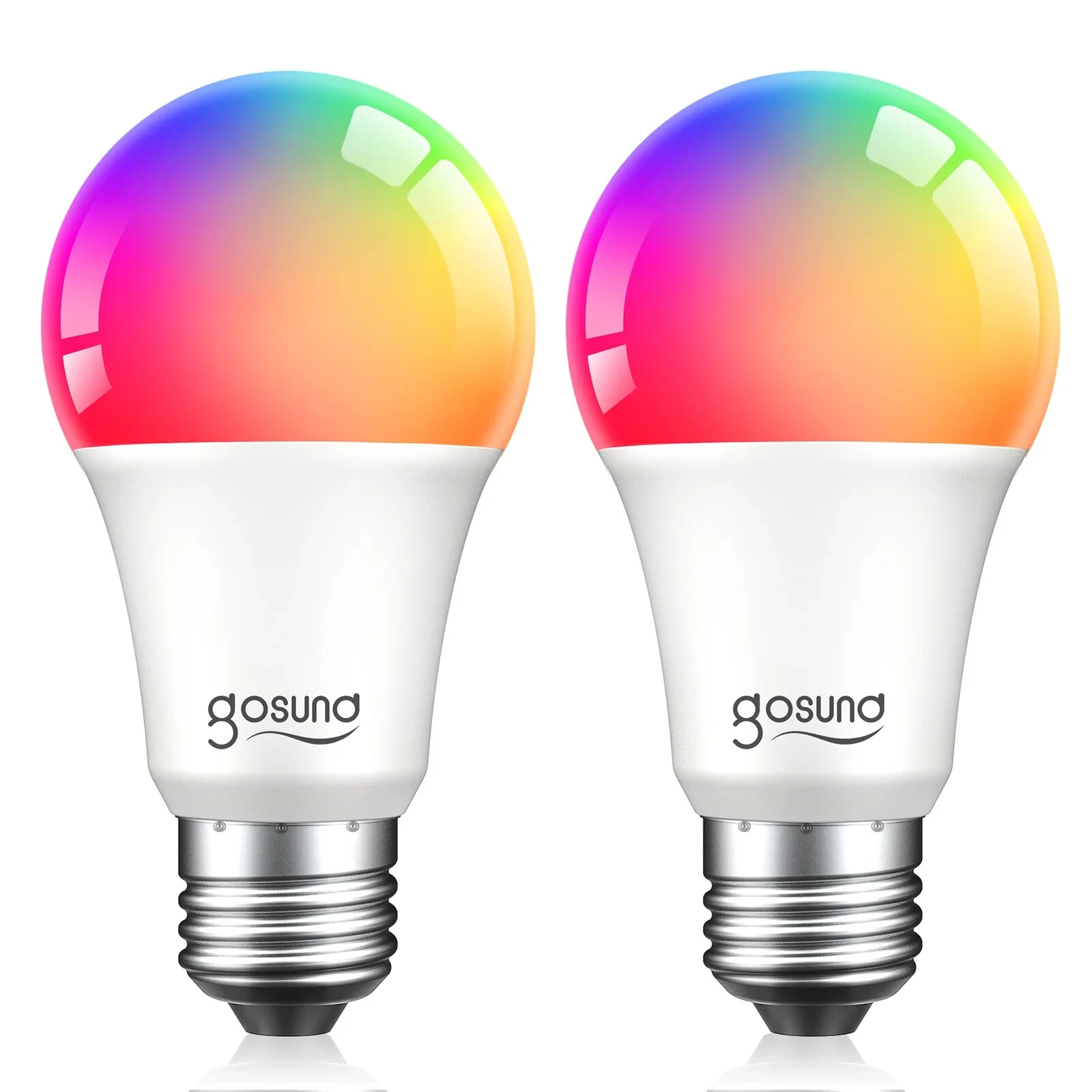2 Pack WiFi Smart LED Bulbs Multicolor 9W(60W) 800 lm E26 Google Home/Alexa gallery