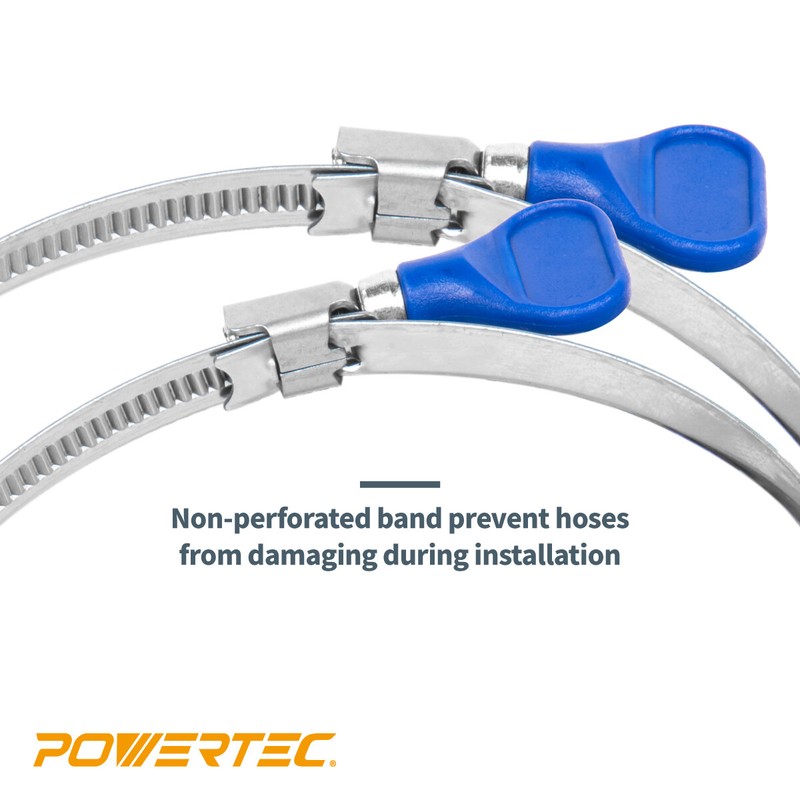 POWERTEC 2-1/2 Inch Adjustable Key Hose Clamp for Dust Collectors - 5PK (70127) gallery