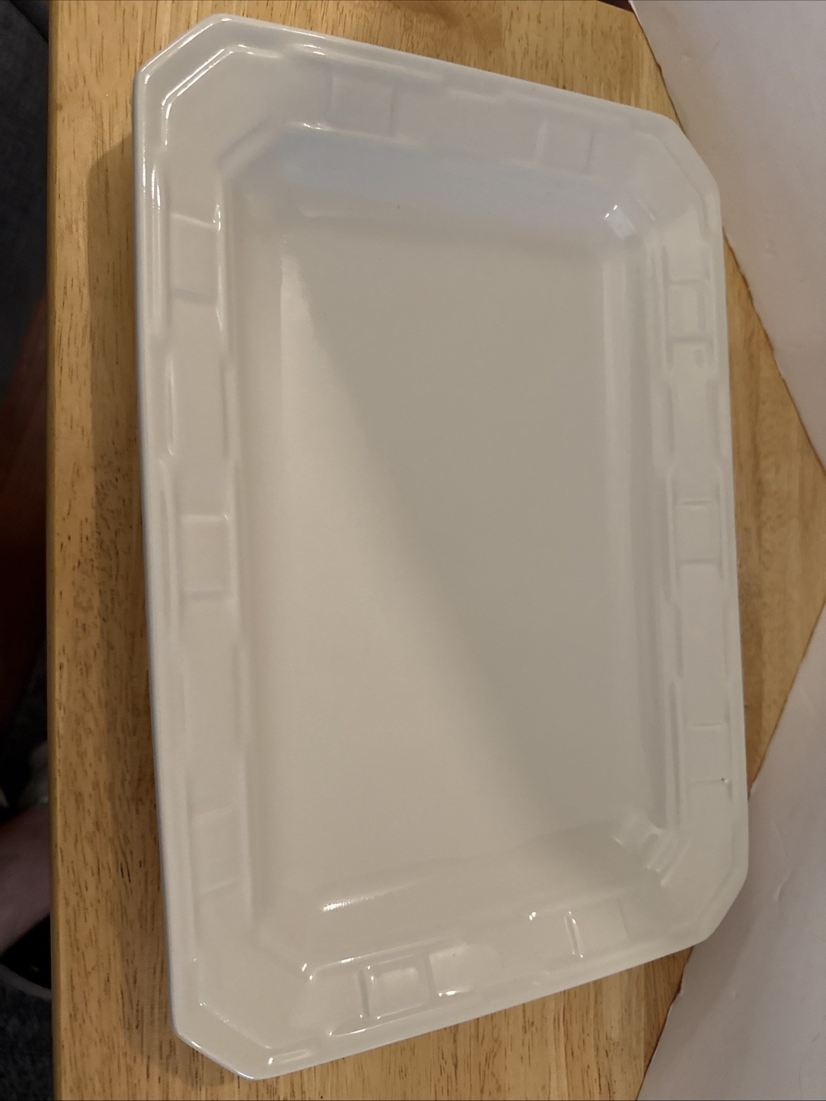 Longaberger Rectangular Pottery Serving Tray Heirloom Ivory 30370 NIB gallery