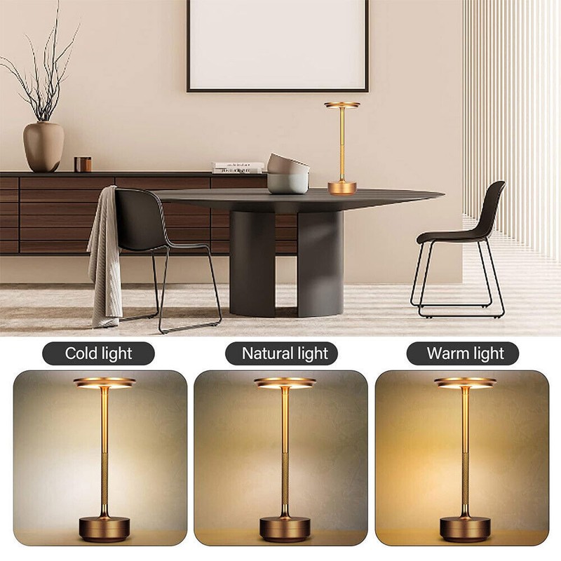 Cordless LED Touch Sensor Table Lamp Rechargeable Dimmable Bar Desk Night Light gallery
