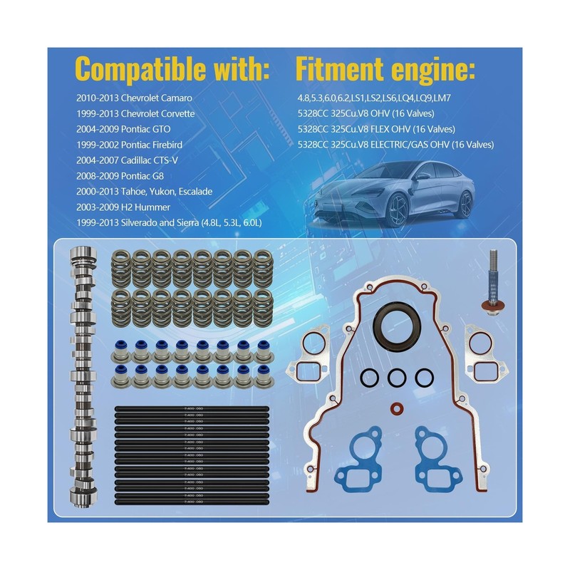 Replace Truck Norris Camshaft Kit With Springs Pushrods Lifters Timing Gasket... gallery