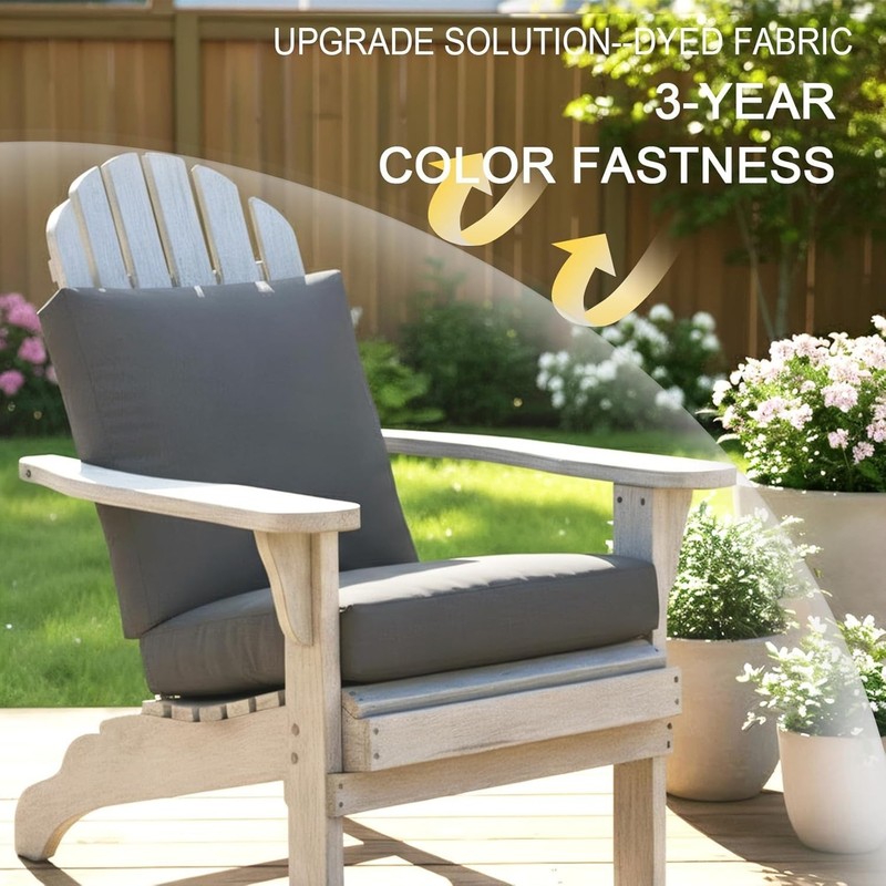 4 Pack Grey Water-Resistant Patio Cushion Covers 24x24x4 Inches Zipper gallery