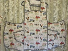 HANDMADE BIB APRON DOWN ON THE FARM