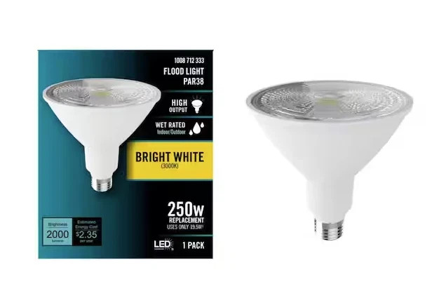 2 pk ECOSMART 250W Equivalent PAR 38 LED Light Bulb Bright White 2000 LUMENS WET gallery