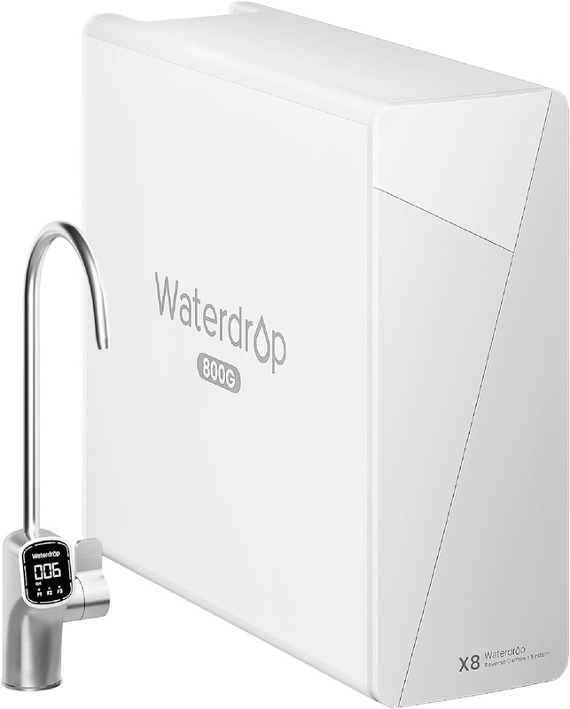 Waterdrop X8 Reverse Osmosis System, 800 GPD ,Tankless RO,Smart Faucet gallery