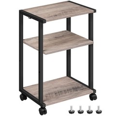 Mobile Printer Stand, 3-Tier Printer Cart Under Desk with Storage, Industrial…