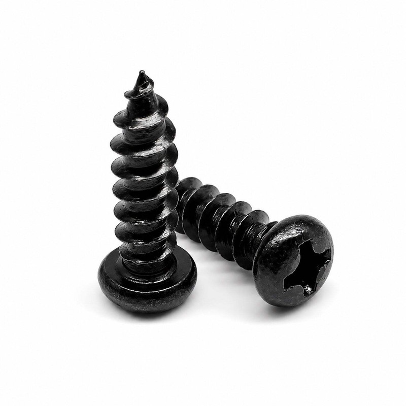 50pcs Black Oxide Phillips Pan Head Self Tapping Plastic Screws Sizes M1-M1.7 gallery