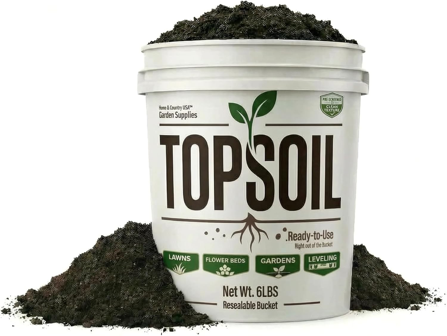 All Purpose Topsoil 6 Lb Pail, Premium Garden Planting Soil for Indoor Outdoor P gallery