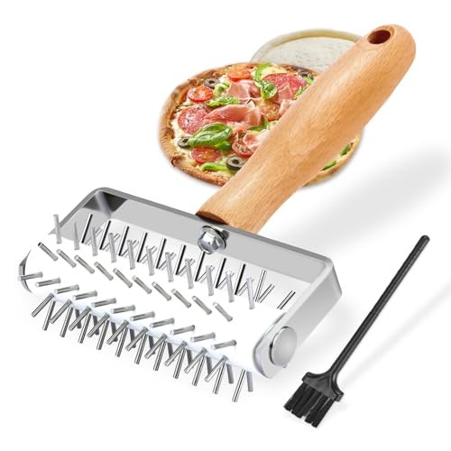 Pizza Dough Docker, Professional Dough Roller withen Handle, Sturdy Pizza Wood gallery