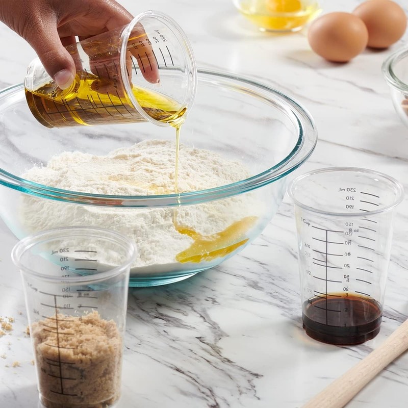 25 Pack Disposable Plastic Measuring Cups for Baking Cooking Epoxy Resin Mixing gallery