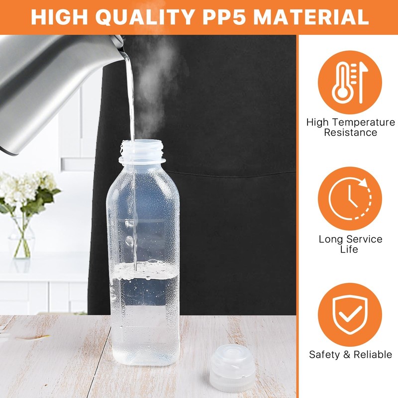 16 Oz Condiment Squeeze Bottles, 5 Pack Plastic Squeeze Squirt Bottle with Flip gallery