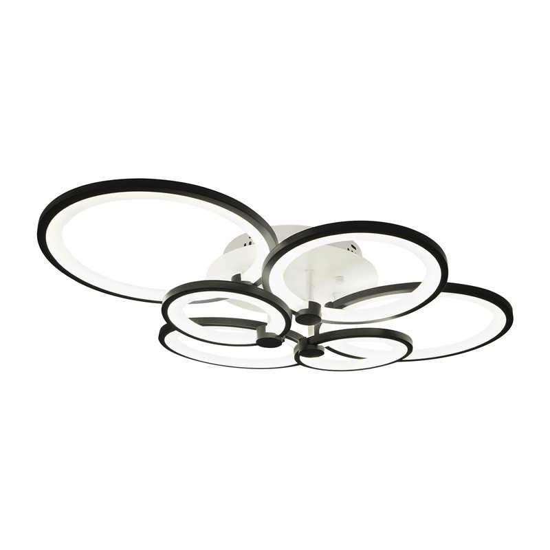 Led Ceiling Light 3500k-6500k Flush Mount Fixture Dimmable 6 Rings Daylight gallery