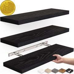 Floating Shelves for Wall, Wall Mounted Rustic Wood Shelves for Bathroom, Bedroo