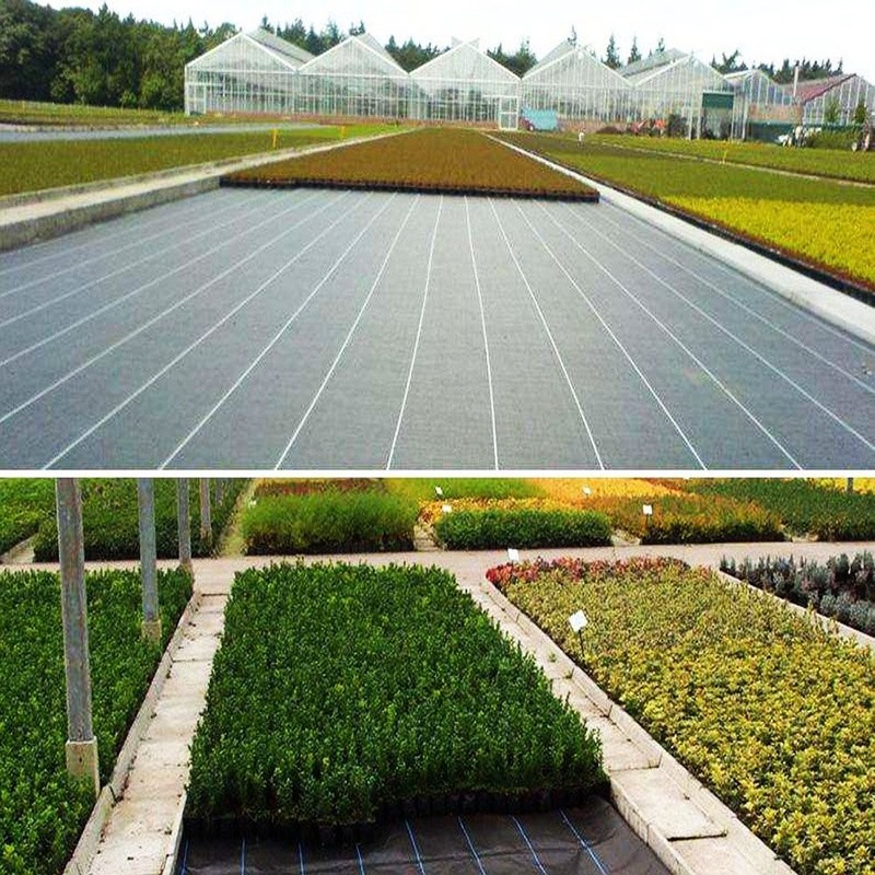 Durable Weed Barrier Landscape Fabric 3.2oz PP Woven Ground Cover Chemical-free gallery