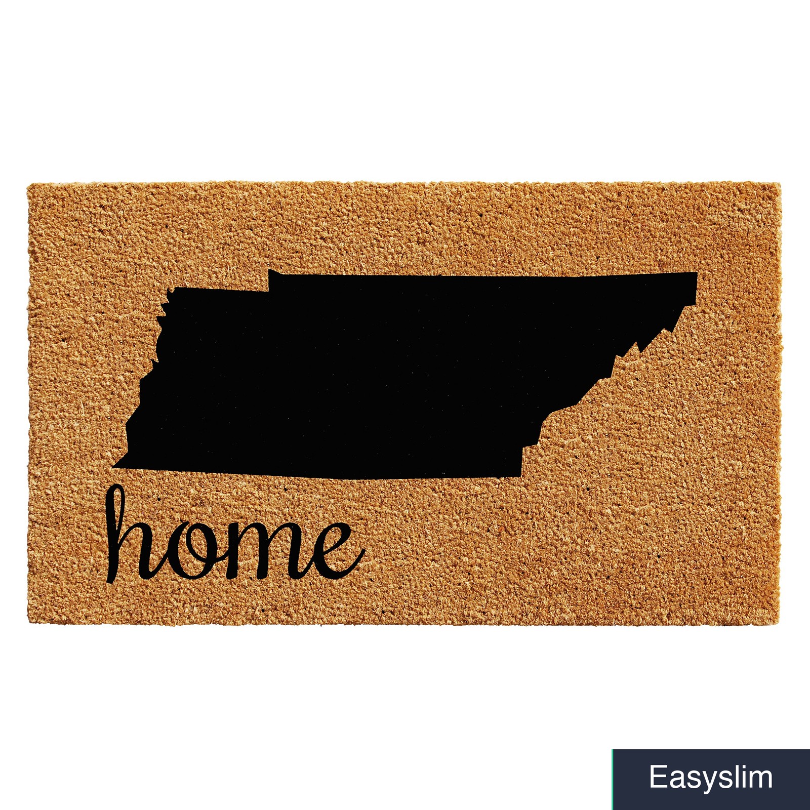 Coir Doormat 18x30 Tennessee State Design Natural Black Vinyl Back gallery