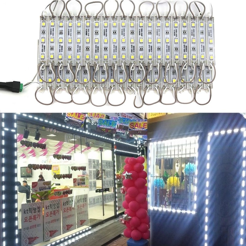 US 10-100ft White 5050 LED Module store front light Waterproof Decor Lamp Remote gallery