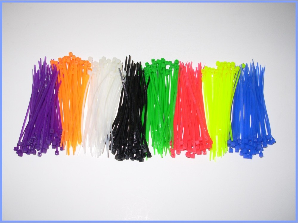 100pcs Cable tie zip lock 2.5 x 150mm ~ 6" inch with 9 color buy 2 get 1 free