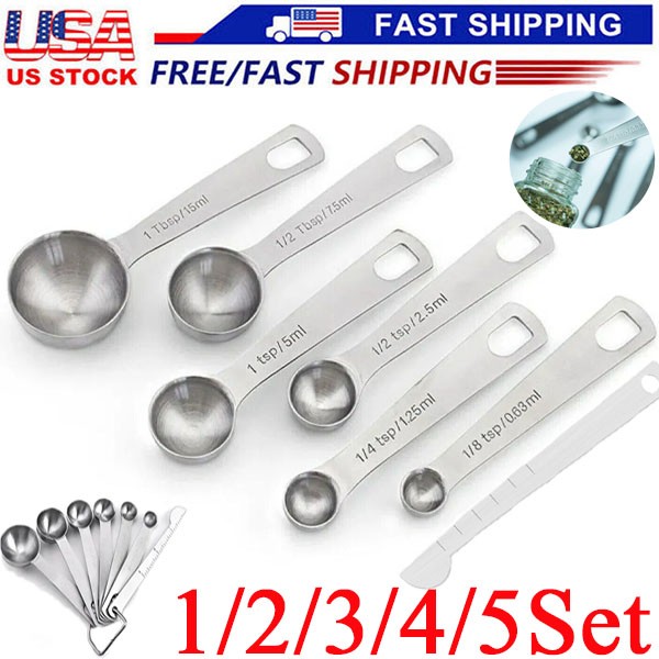Stainless Measuring Steel 18/8 Spoons Set Cups and quality-01Piece Heavy Duty gallery