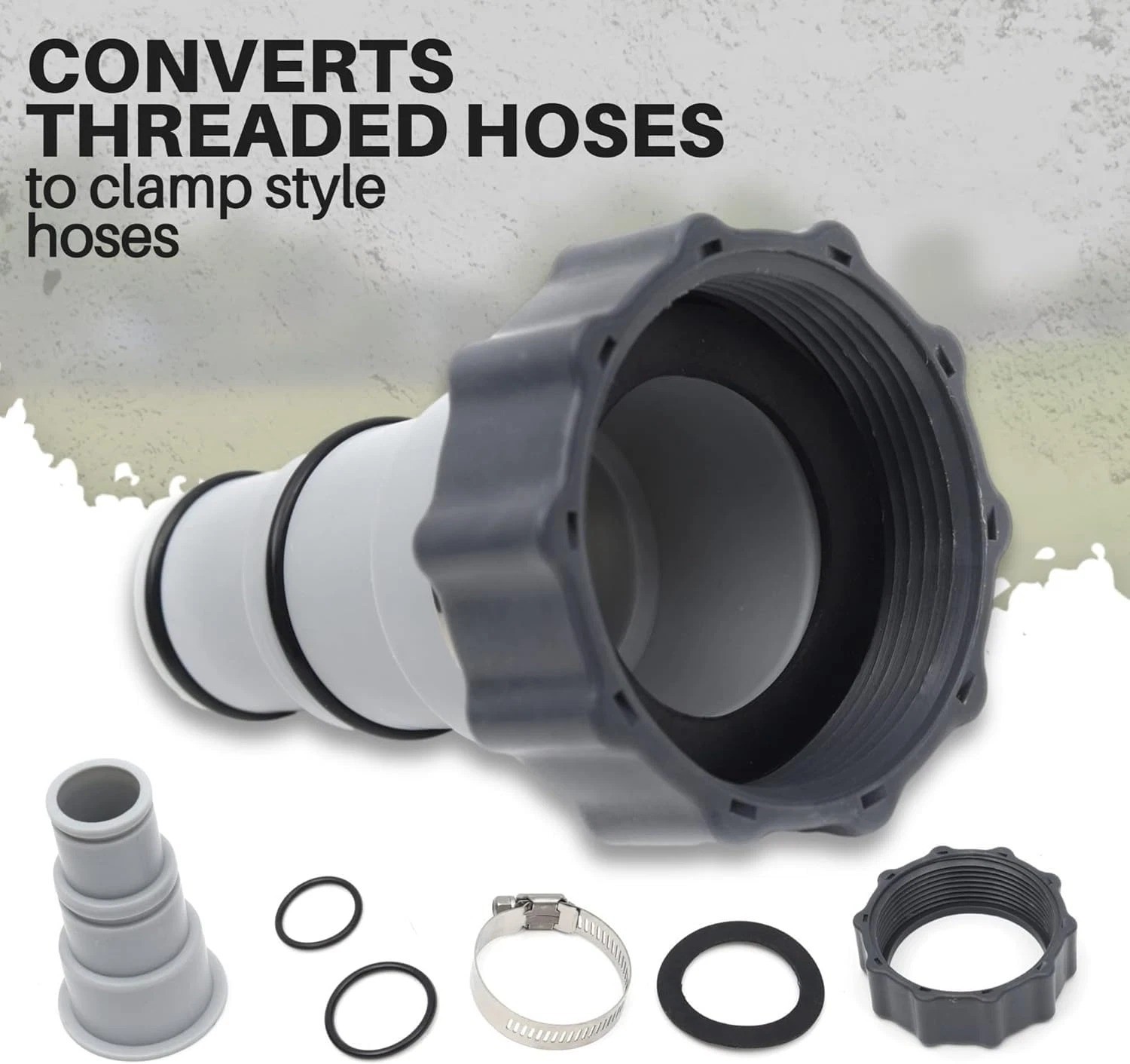 Tongass (2-Pack) Replacement Threaded to Clamp Style Hose Adapter for Intex Pool gallery