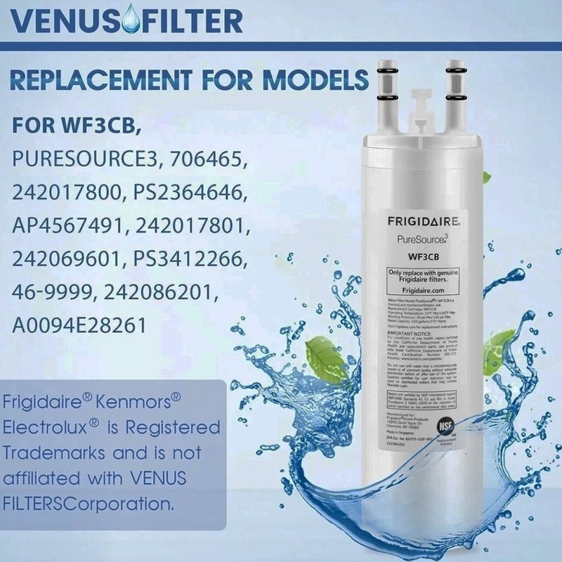 2 PACK Frigdaire WF3CB PureSource 3 Refrigerator Water Filter New Sealed gallery