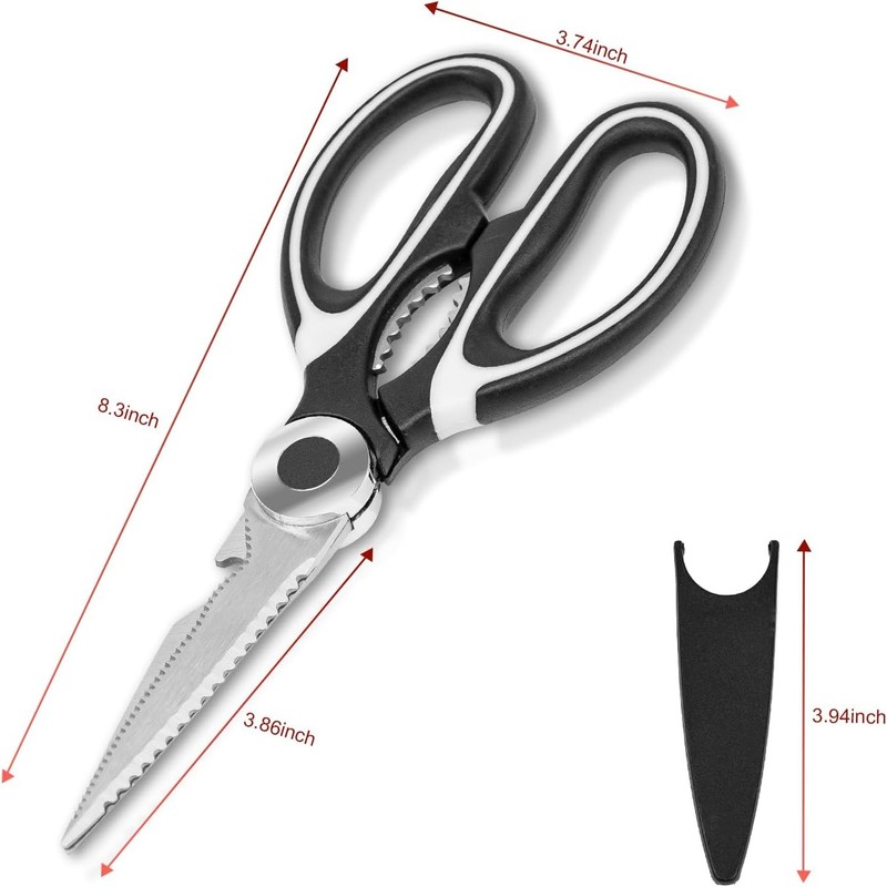 SZHLUX 2-Pack Kitchen Scissors Heavy Duty, Premium Sharp Shears for... gallery