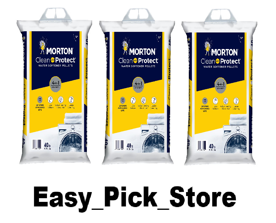 Morton Salt Clean and Protect Water Softener Salt Pellets, 40 lb. Bag (3 PACK ) gallery