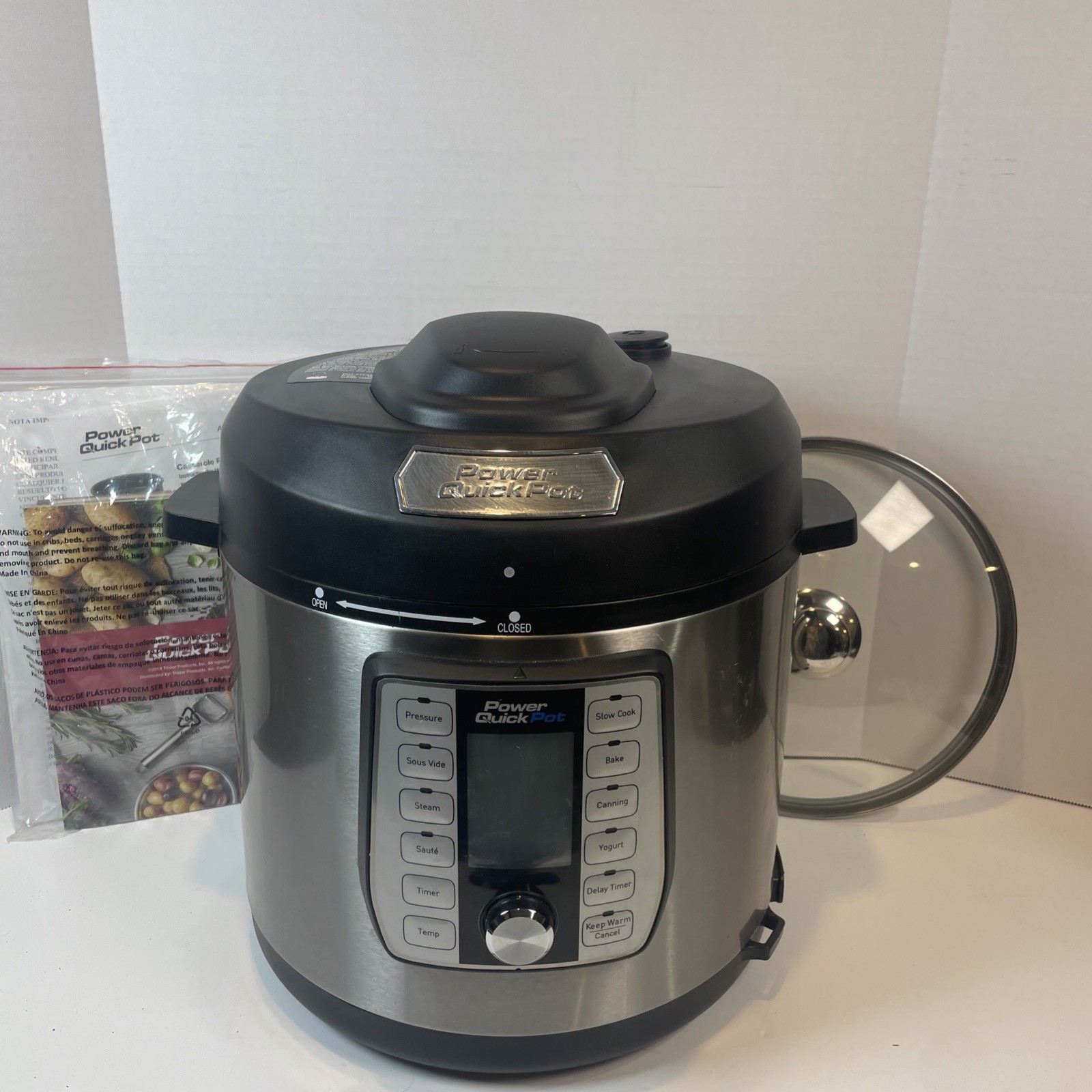 Power Quick Pot Multi-Cooker 8Qt Silver Y8D-36 8-in-1 Pressure Cooker 1300W gallery