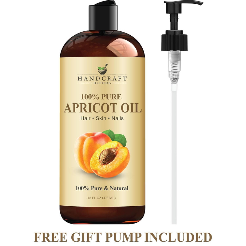 Apricot Kernel Oil - Cold-Pressed 16 Fl Oz - 100% Pure and Natural - Premium Gra gallery