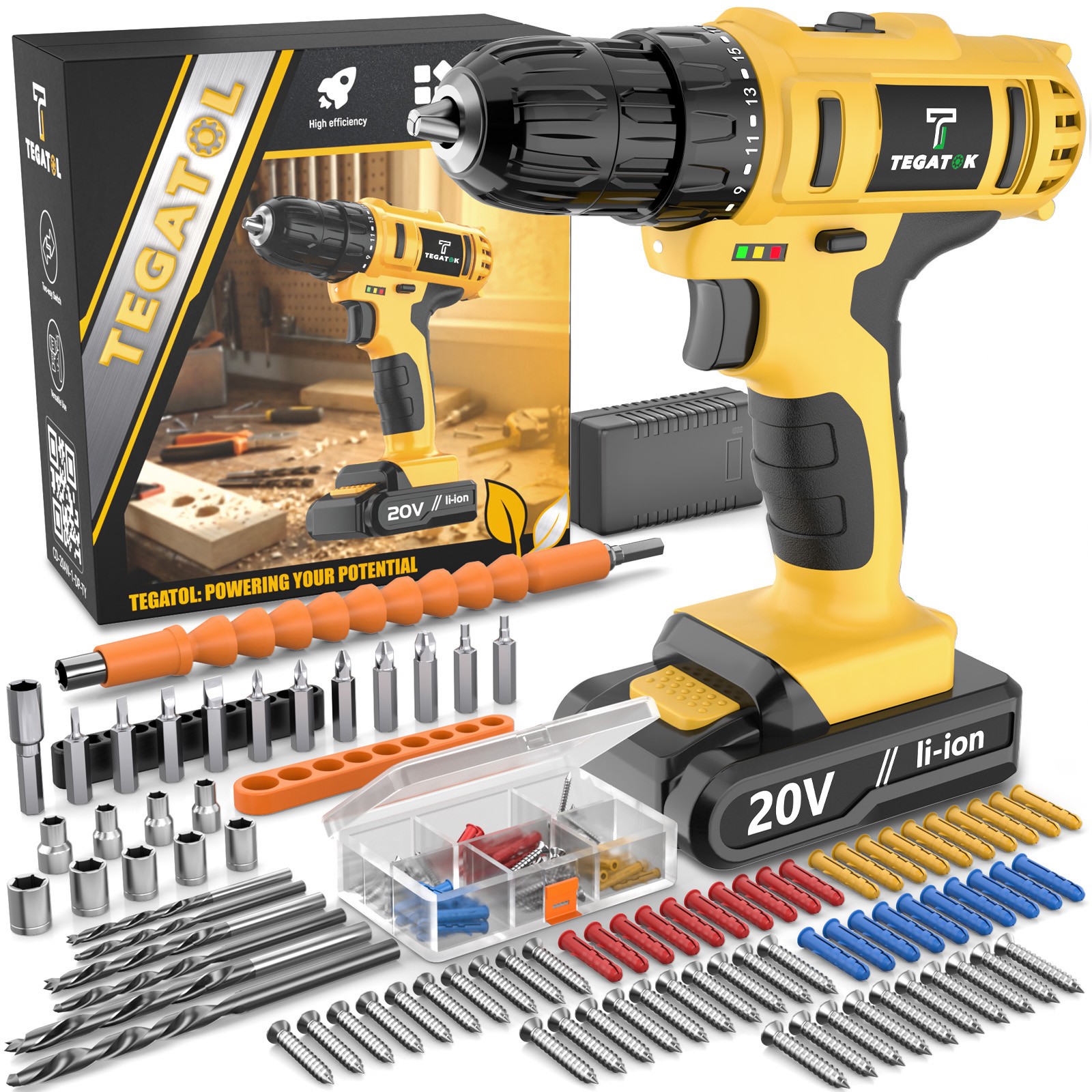 Electric Drill ToolBox Set | Cordless Rechargeable Electric Drill Tool Set gallery