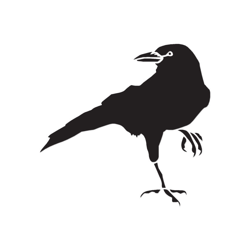 Crow Raven Blackbird - Vinyl Decal Sticker - Multiple Color & Sizes - ebn186 gallery