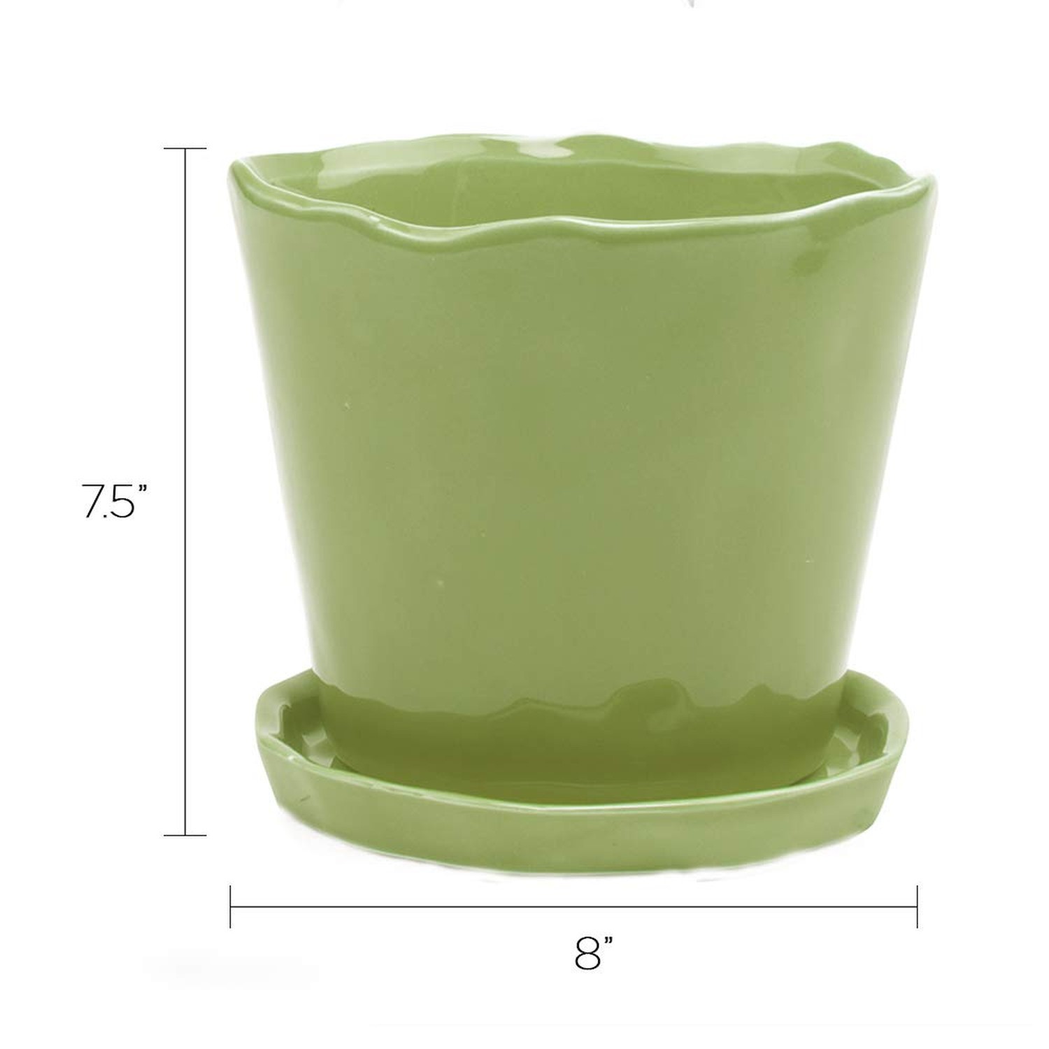 CHIVE ‘Tika’ Ceramic Planter Pot — Large 8" Succulent Pots for gallery