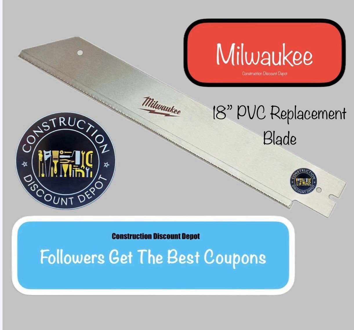 Milwaukee Tool 48-22-0228 PVC ABS Hand Saw Replacement Blade 18" gallery